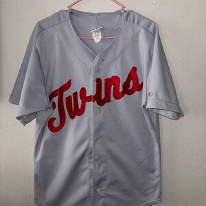 Rawlings Minnesota Twins Style Baseball Jersey Adult L Gray #29
